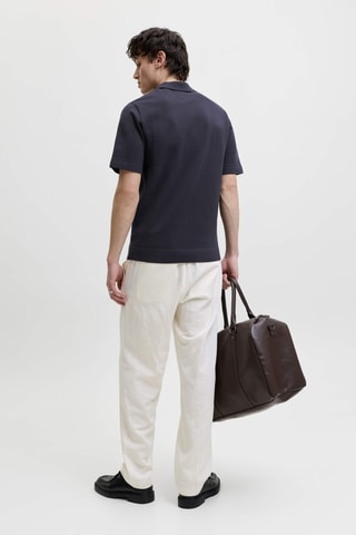 Polo regular en coton biologique - Bleu marine