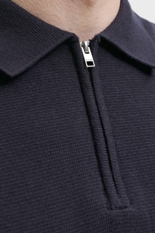 Polo regular en coton biologique - Bleu marine