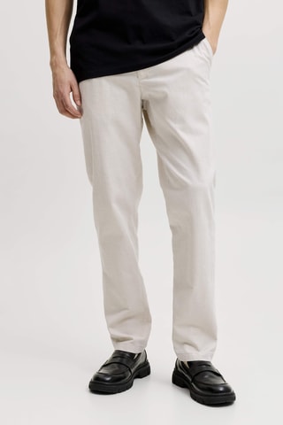 Chino regular en lin - Beige