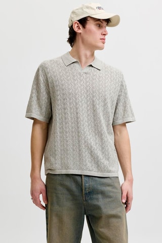 Polo relaxed - Gris chiné