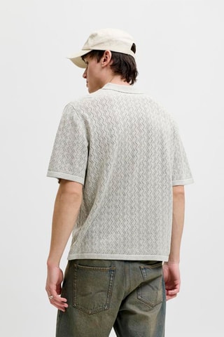 Polo relaxed - Gris chiné