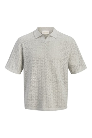 Polo relaxed - Gris chiné