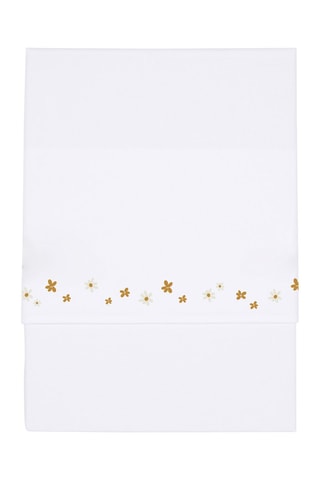 Drap - Blanc et camel - 70 x 100 cm