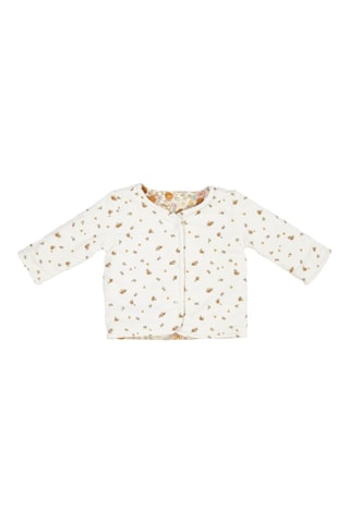 Veste réversible en coton biologique - Blanc et marron