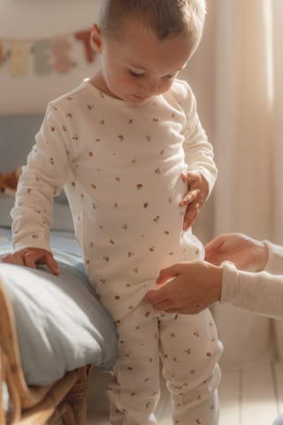 Pyjama en coton biologique - Ecru