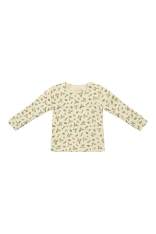 Pyjama en coton biologique - Vert et beige