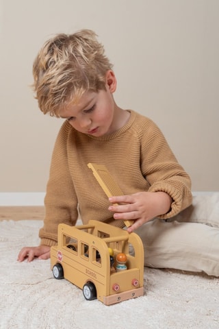 Bus scolaire et figurines en bois - Dès 18 mois