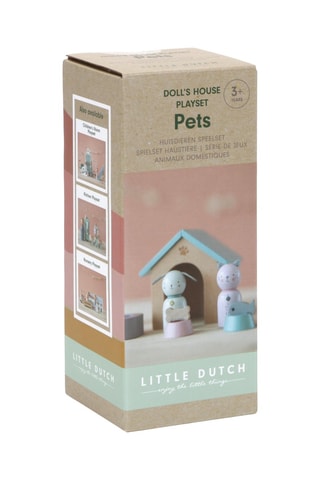 Maison de poupée en hêtre et bois de thé - 8 pièces - Dès 3 ans