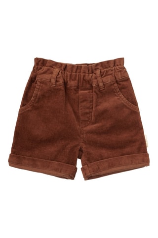 Short en velours et coton biologique - Marron