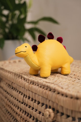 Peluche en cuir vegan Les Amis Dinos - Steffy le Stegosaure - Dès la naissance