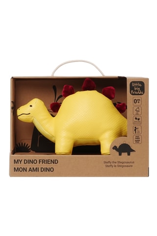 Peluche en cuir vegan Les Amis Dinos - Steffy le Stegosaure - Dès la naissance