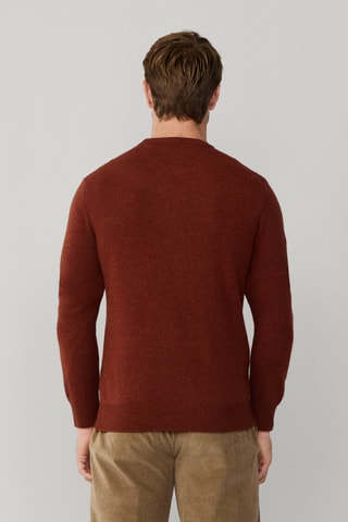 Pull en laine d’agneau - Rouge brique