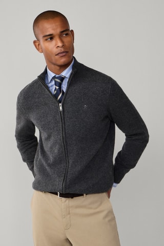 Gilet en laine d’agneau - Gris foncé