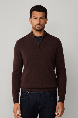 Pull en laine d’agneau - Marron foncé