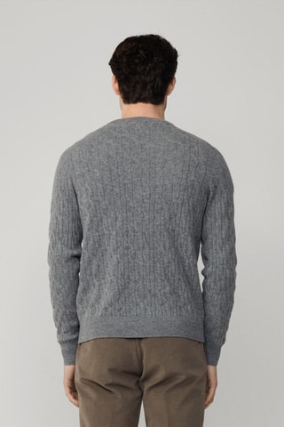 Pull en laine d’agneau - Gris chiné