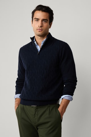 Pull en laine d’agneau - Bleu foncé
