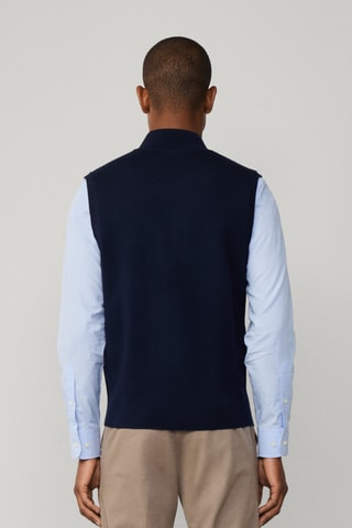Gilet en mérinos - Bleu marine