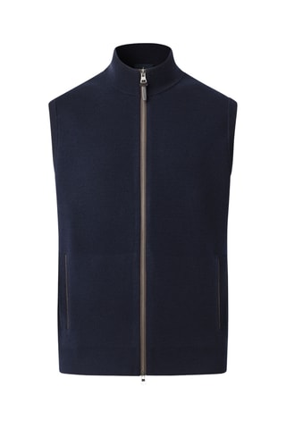 Gilet en mérinos - Bleu marine