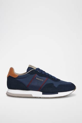 Baskets en cuir - Bleu marine