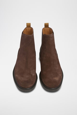 Bottines Chelsea en nubuck - Marron foncé