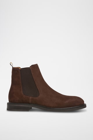 Bottines Chelsea en nubuck - Marron foncé