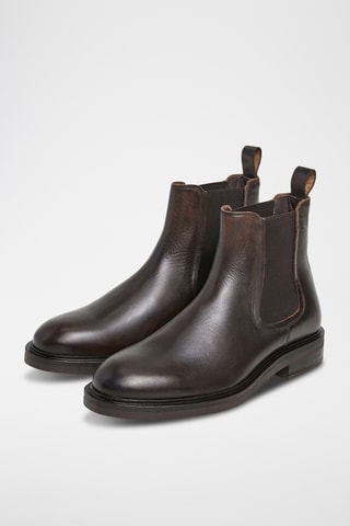 Bottines Chelsea en cuir - Marron foncé