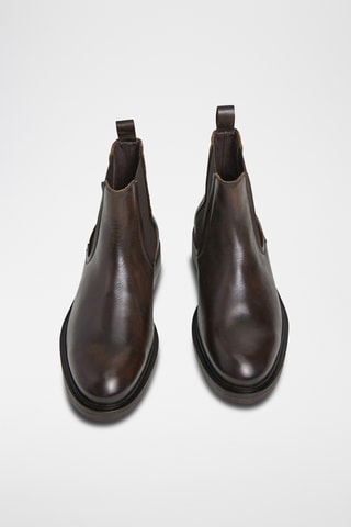 Bottines Chelsea en cuir - Marron foncé