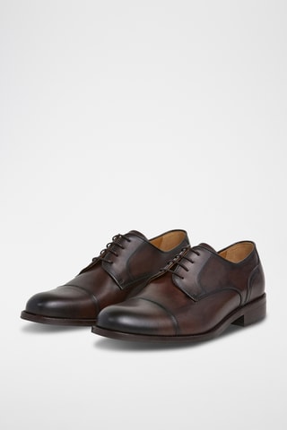 Derbys en cuir - Marron foncé