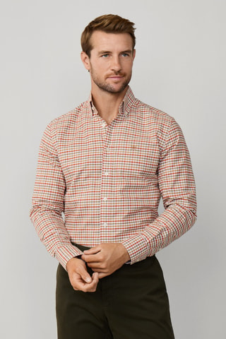 Chemise - Orange et kaki