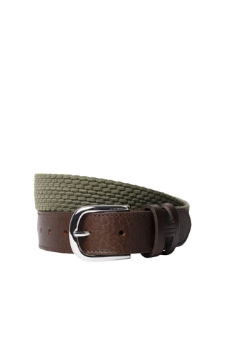 Ceinture tressée - Kaki