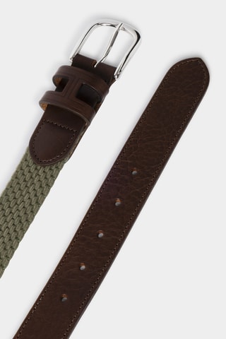 Ceinture tressée - Kaki