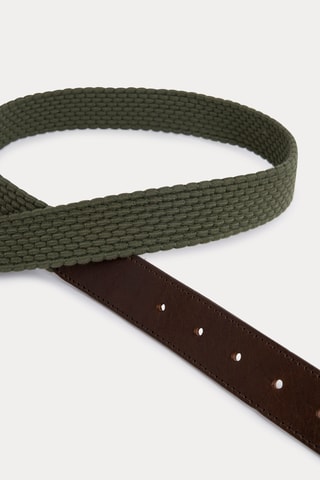 Ceinture tressée - Kaki