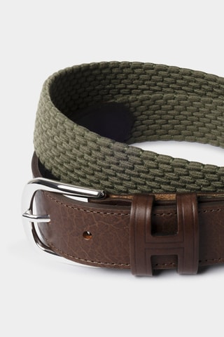 Ceinture tressée - Kaki
