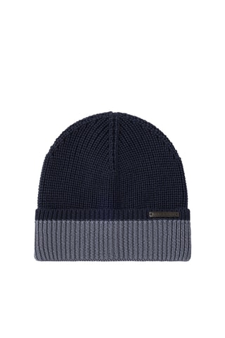 Bonnet en mérinos - Bleu marine