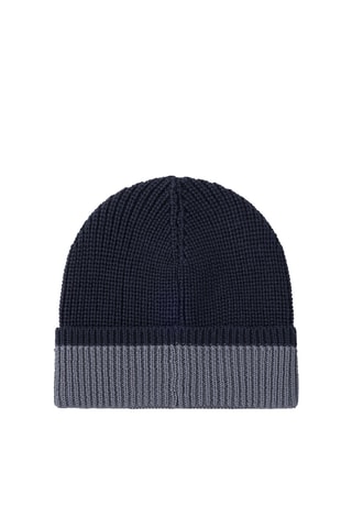 Bonnet en mérinos - Bleu marine