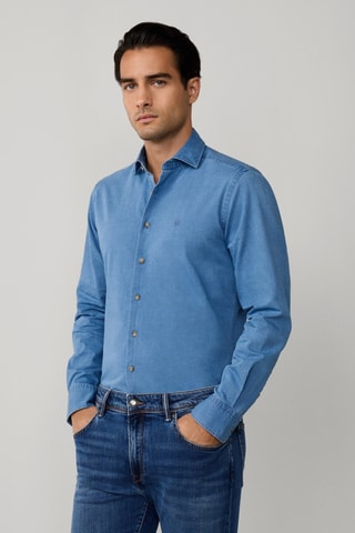 Chemise en jean - Bleu cobalt