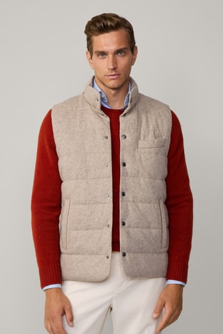 Doudoune sans manches en laine - Gris clair