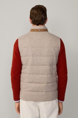 Doudoune sans manches en laine - Gris clair