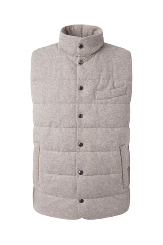 Doudoune sans manches en laine - Gris clair