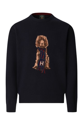 Pull en mérinos - Bleu marine