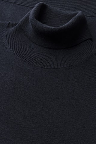Pull en mérinos et soie - Bleu marine