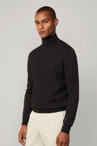 Pull en mérinos et soie - Gris foncé