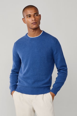 Pull en laine d’agneau - Bleu cobalt