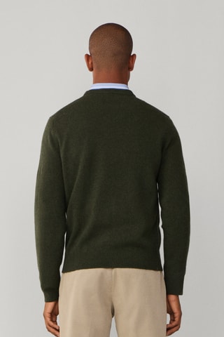 Pull en laine d’agneau - Vert foncé