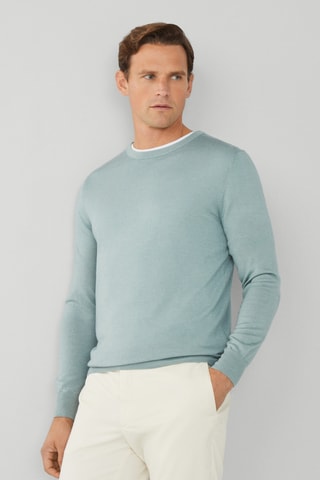 Pull en mérinos et soie - Vert