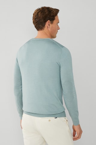 Pull en mérinos et soie - Vert