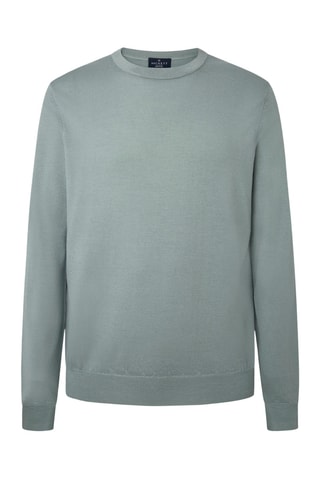 Pull en mérinos et soie - Vert