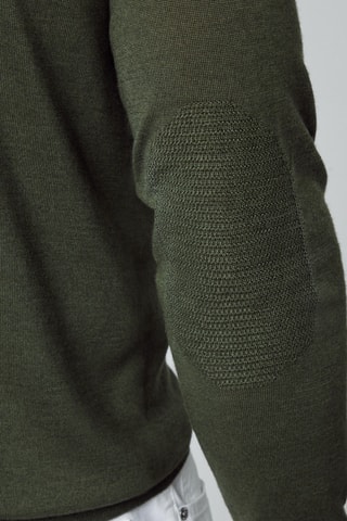Pull en mérinos et soie - Kaki