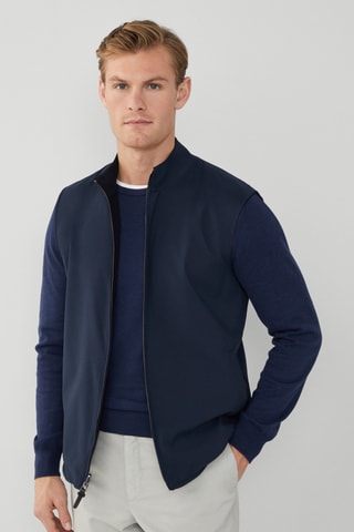 Gilet en mérinos - Bleu marine