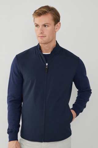 Gilet en mérinos - Bleu marine